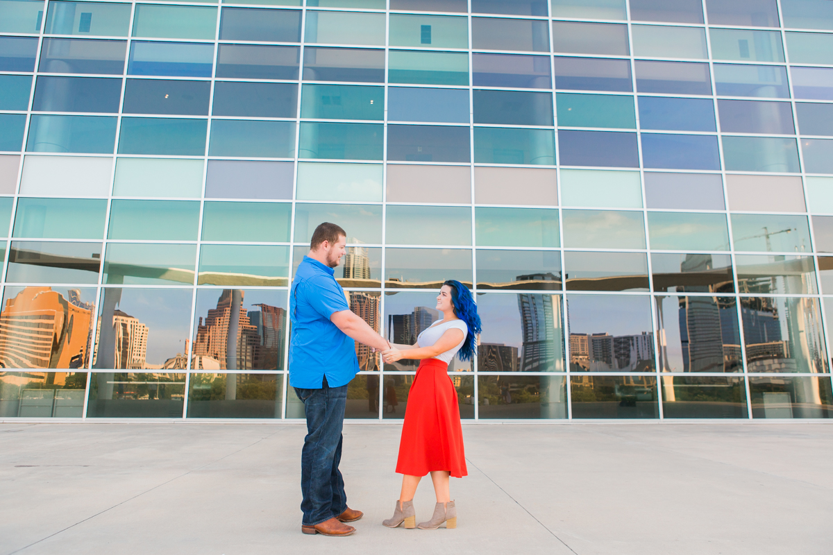 Brooke and Cole's Austin, Texas Engagement Photos at Auditorium
