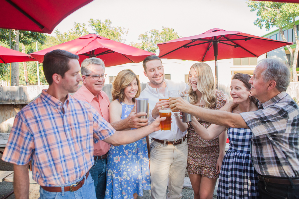Proposal afterparty with family