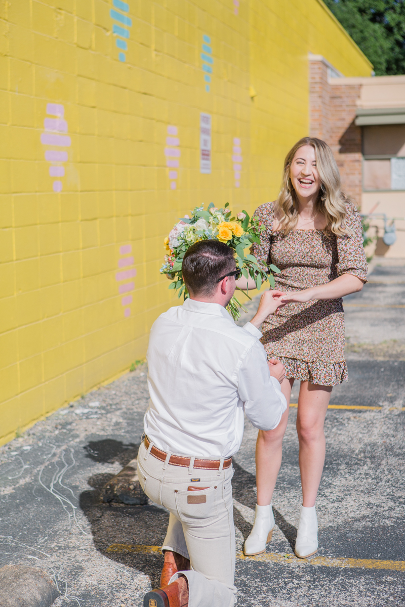 Austin Proposal at Bumble Yellow Wall