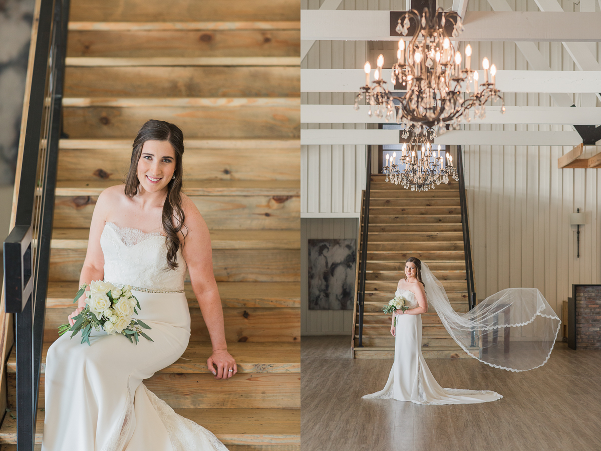 chandelier bridal photos