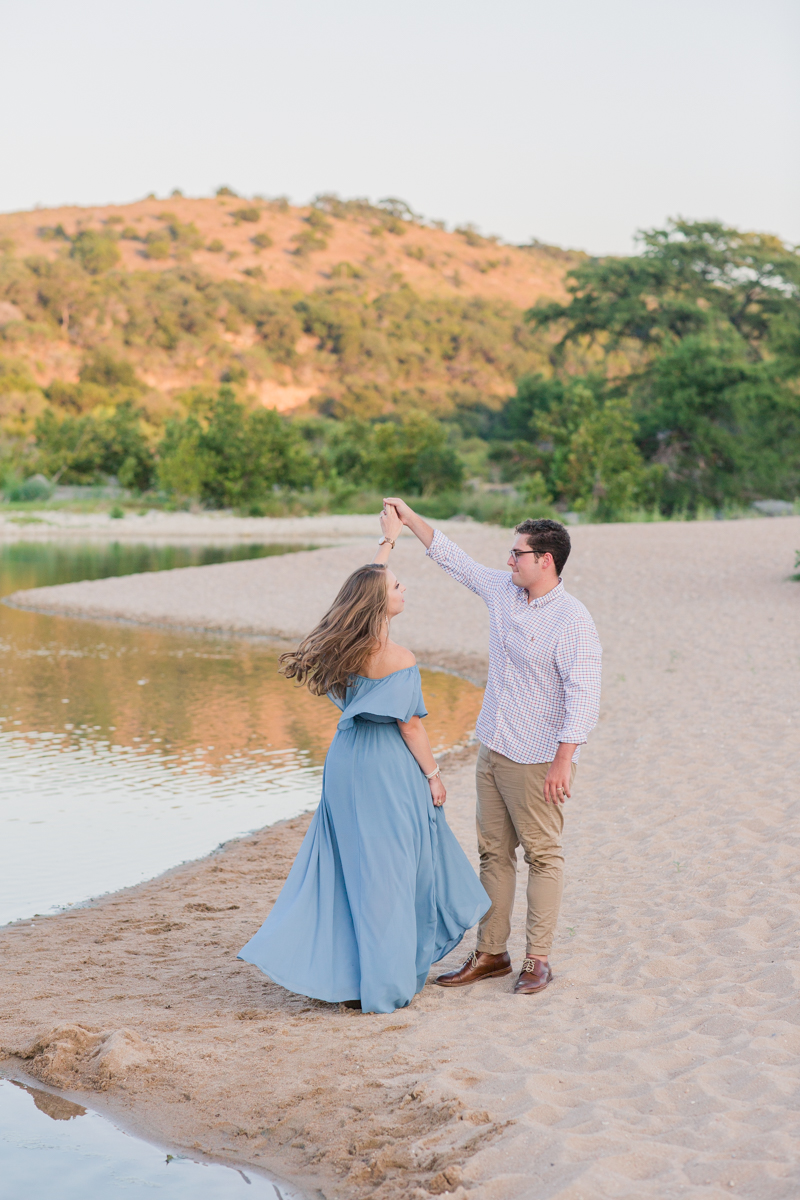 Flowy Blue Dress Elopement Photos