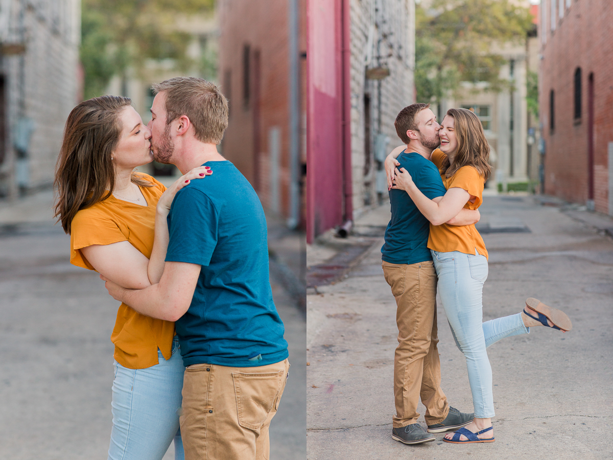 Kissing Alley San Marcos Engagement Photos