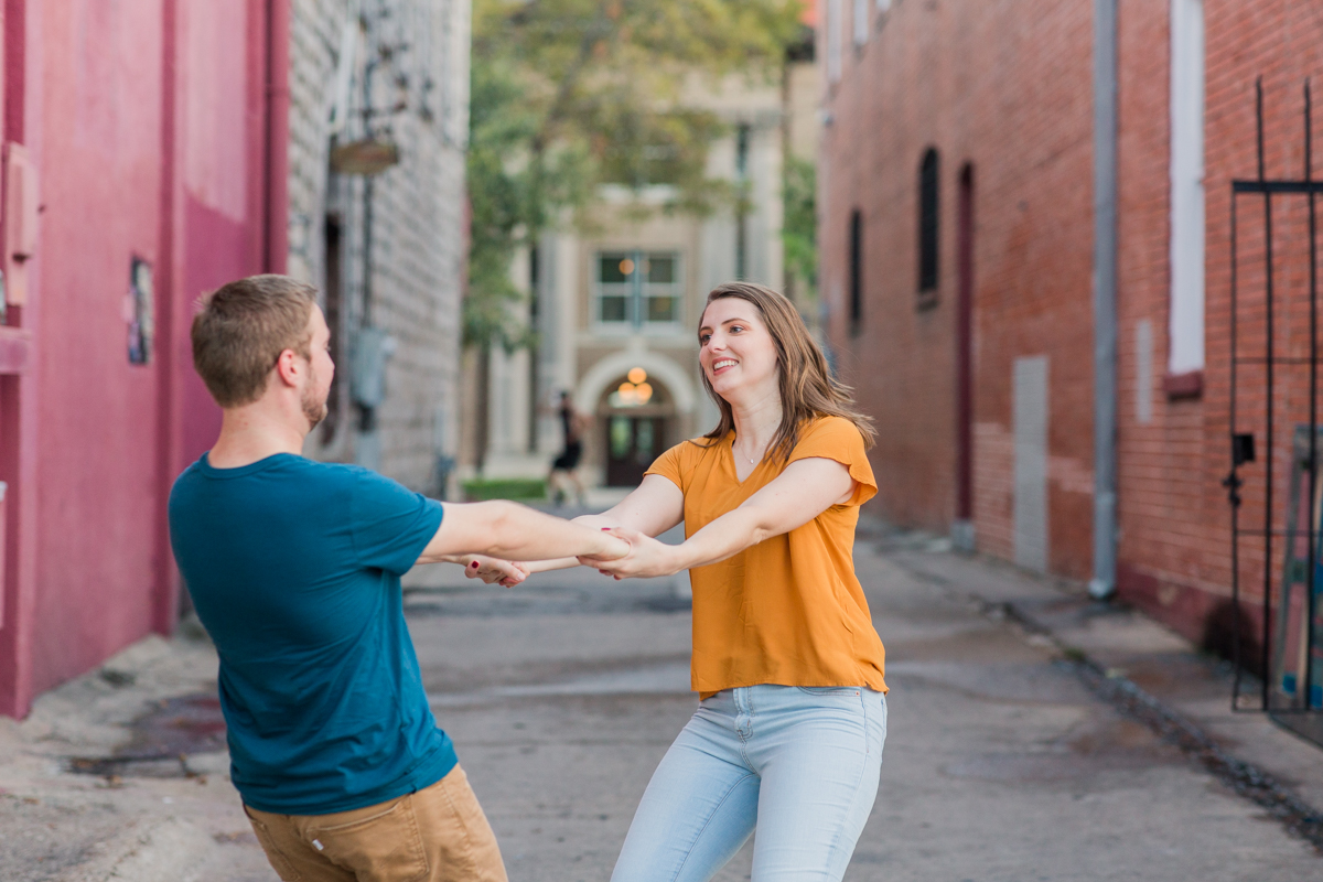 Kissing Alley San Marcos Engagement Photos