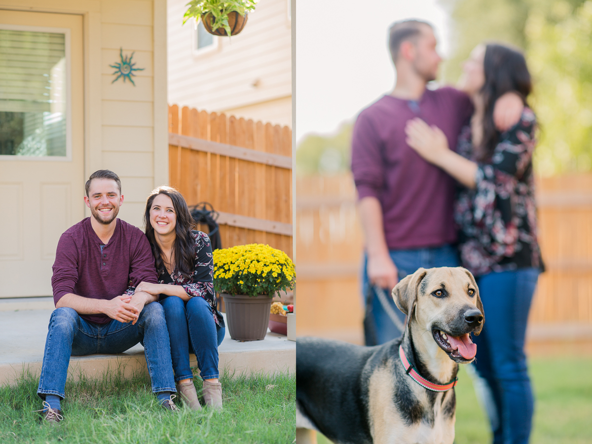 engagement photos with dog