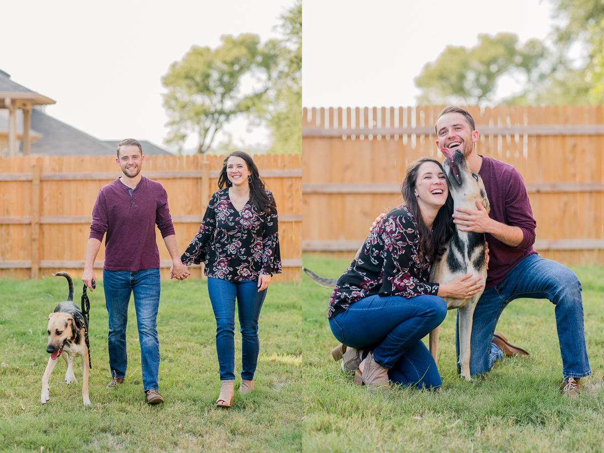 engagement photos with dog