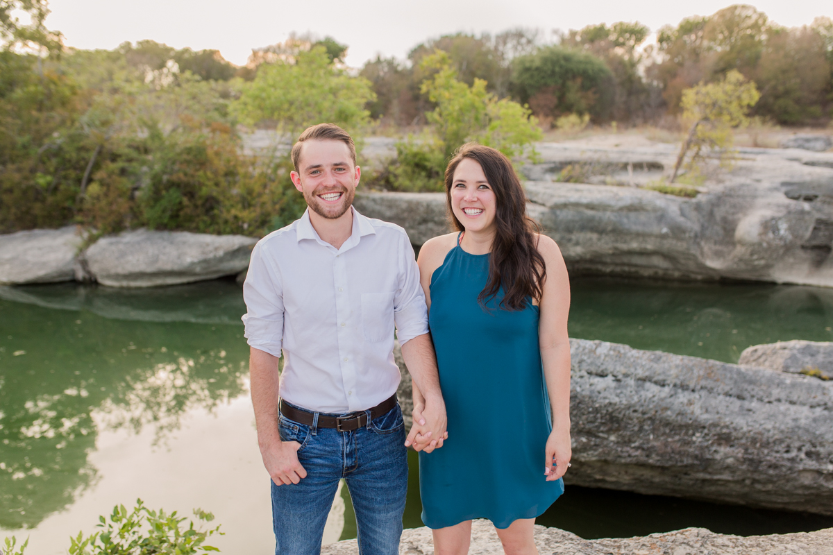 fun mckinney falls engagement photos