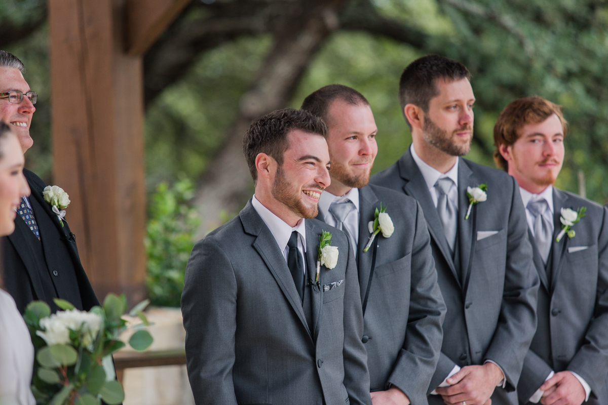 groom aisle ceremony reaction