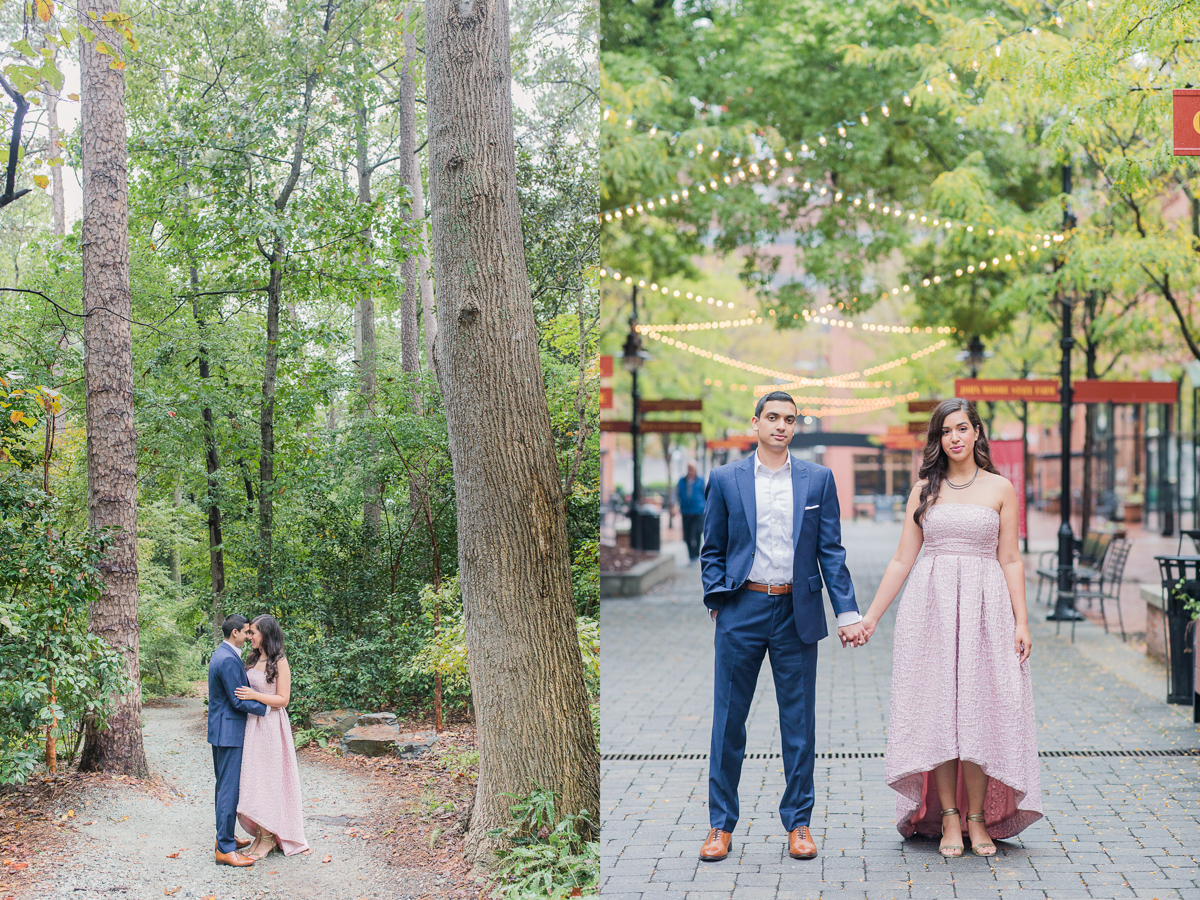 duke forest engagement photos