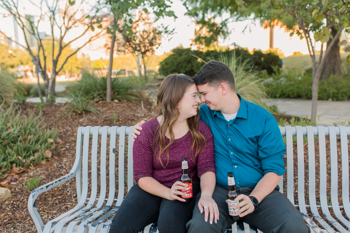 shiner holiday cheer engagement photos