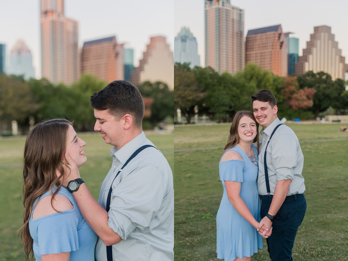 Auditorium Downtown Austin Shores Engagement Photos