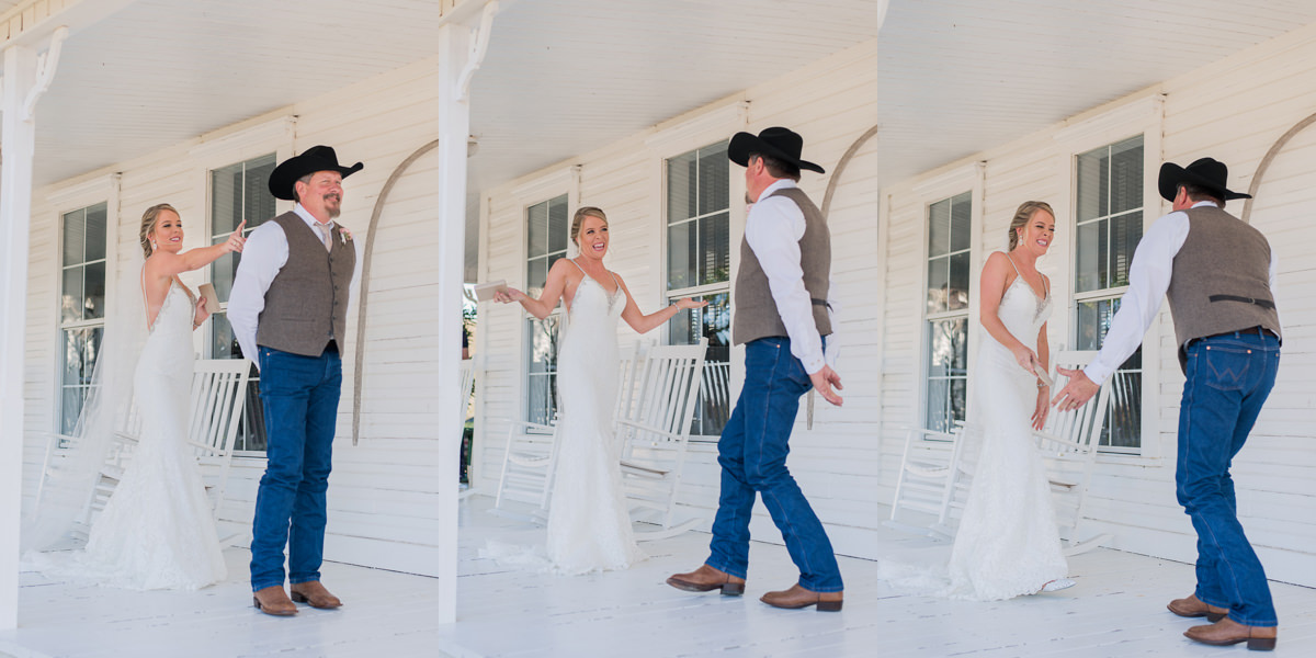 Father Daughter Bride First Look Wedding Day Pictures