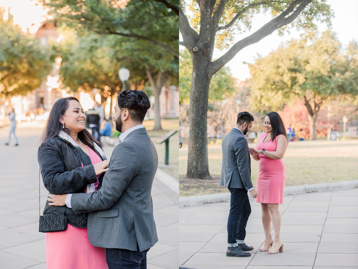 Downtown Austin Winter Marriage Proposal