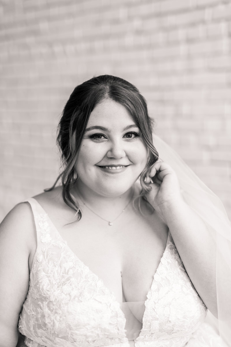 Bridal Portrait Black and White