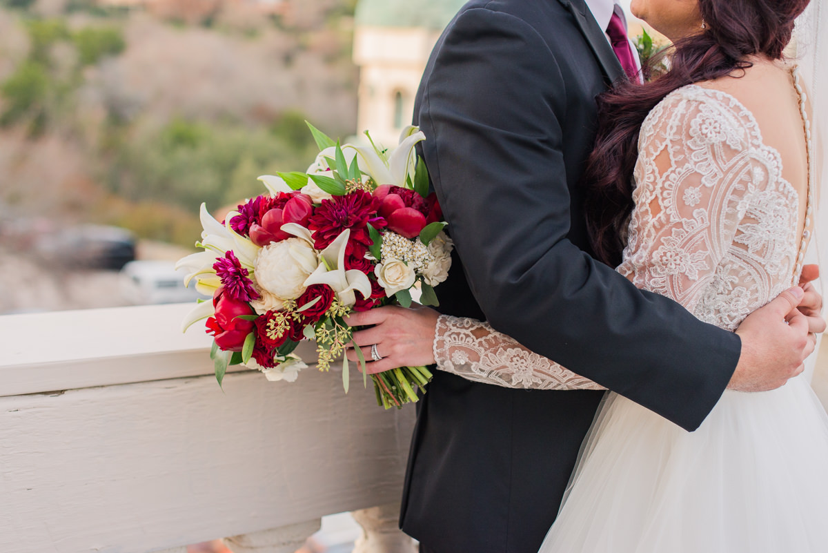 Red and Green December Wedding