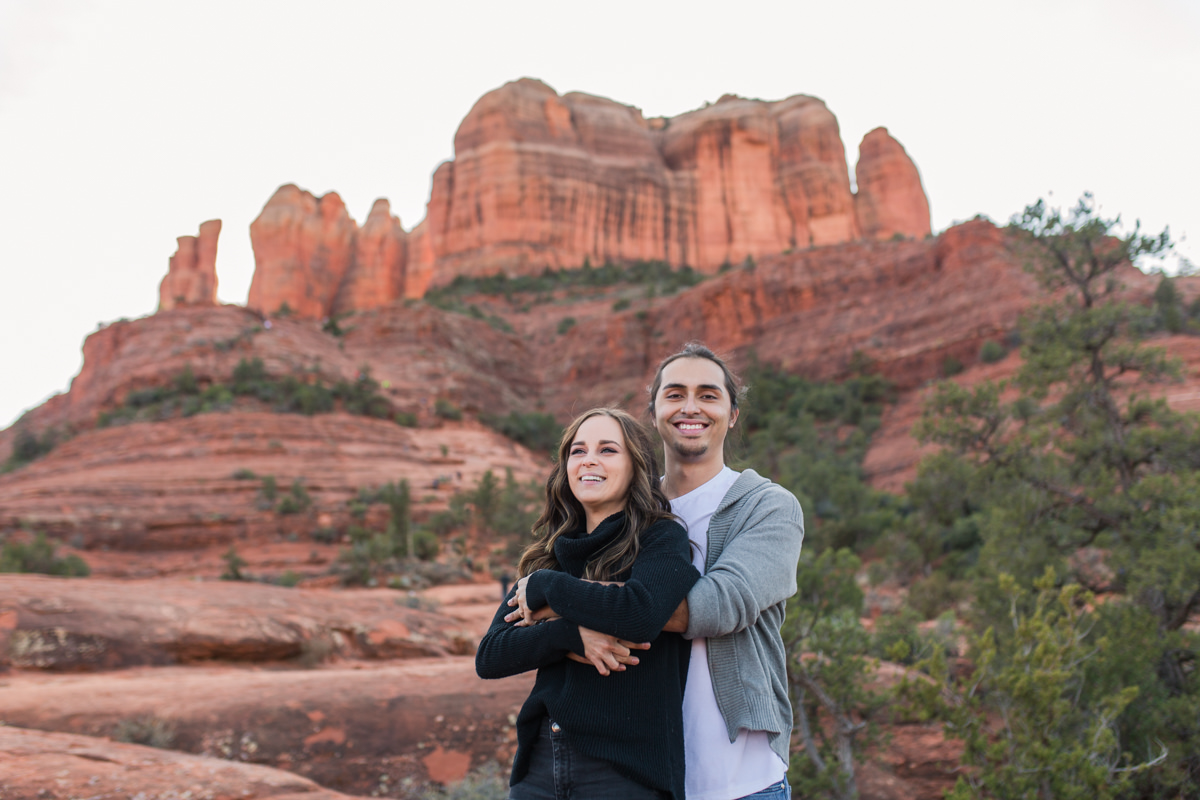 Adventure engagement pictures sedona lauren garrison photography