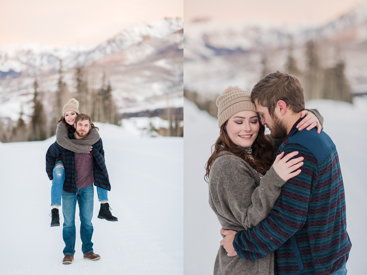 Fun Colorado Snowy Winter Engagement Pictures