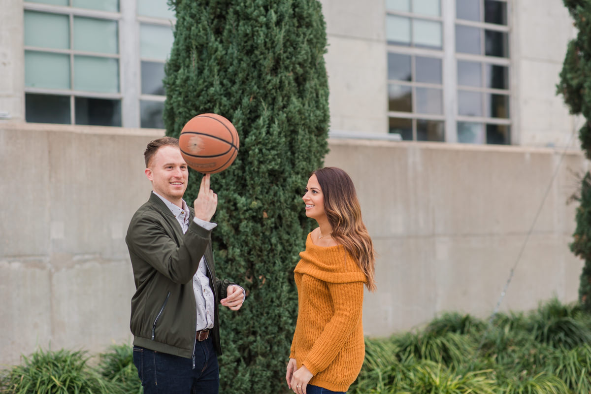 Downtown Austin Texas Engagement Photos Basketball