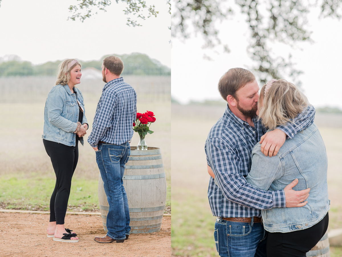 Texas Hill Country Winery Marriage Proposal