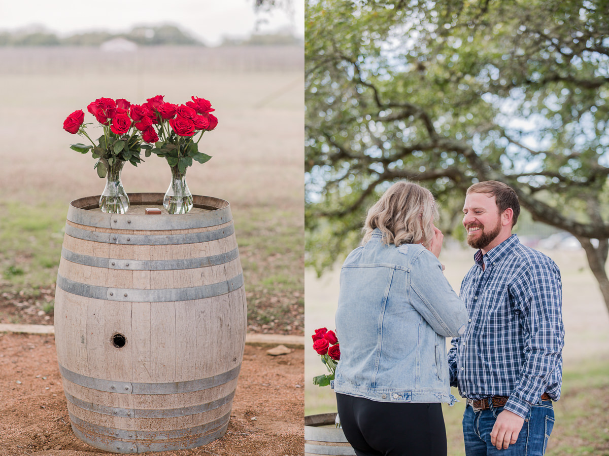 Texas Hill Country Winery Marriage Proposal