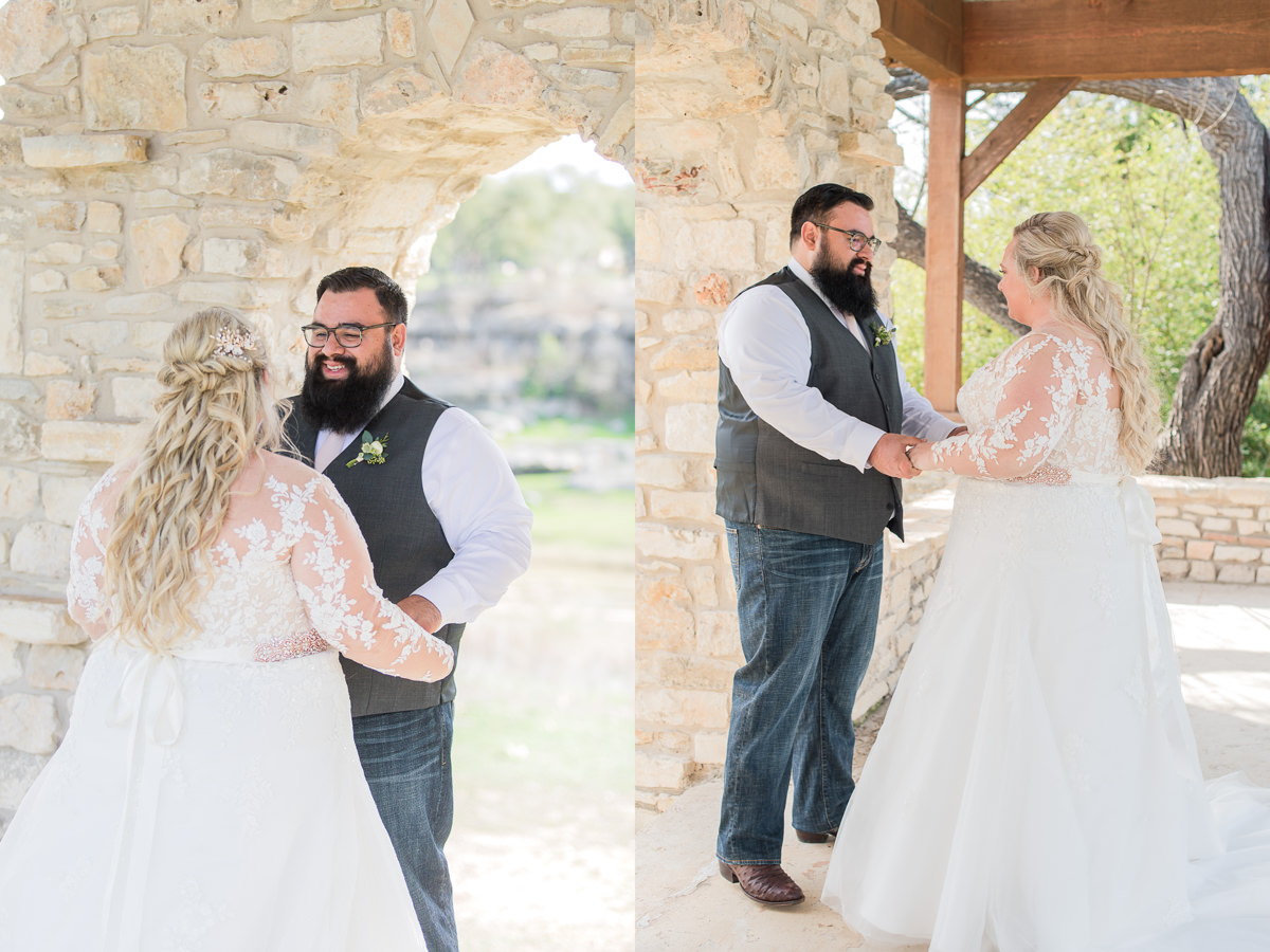 wedding first look bride & groom