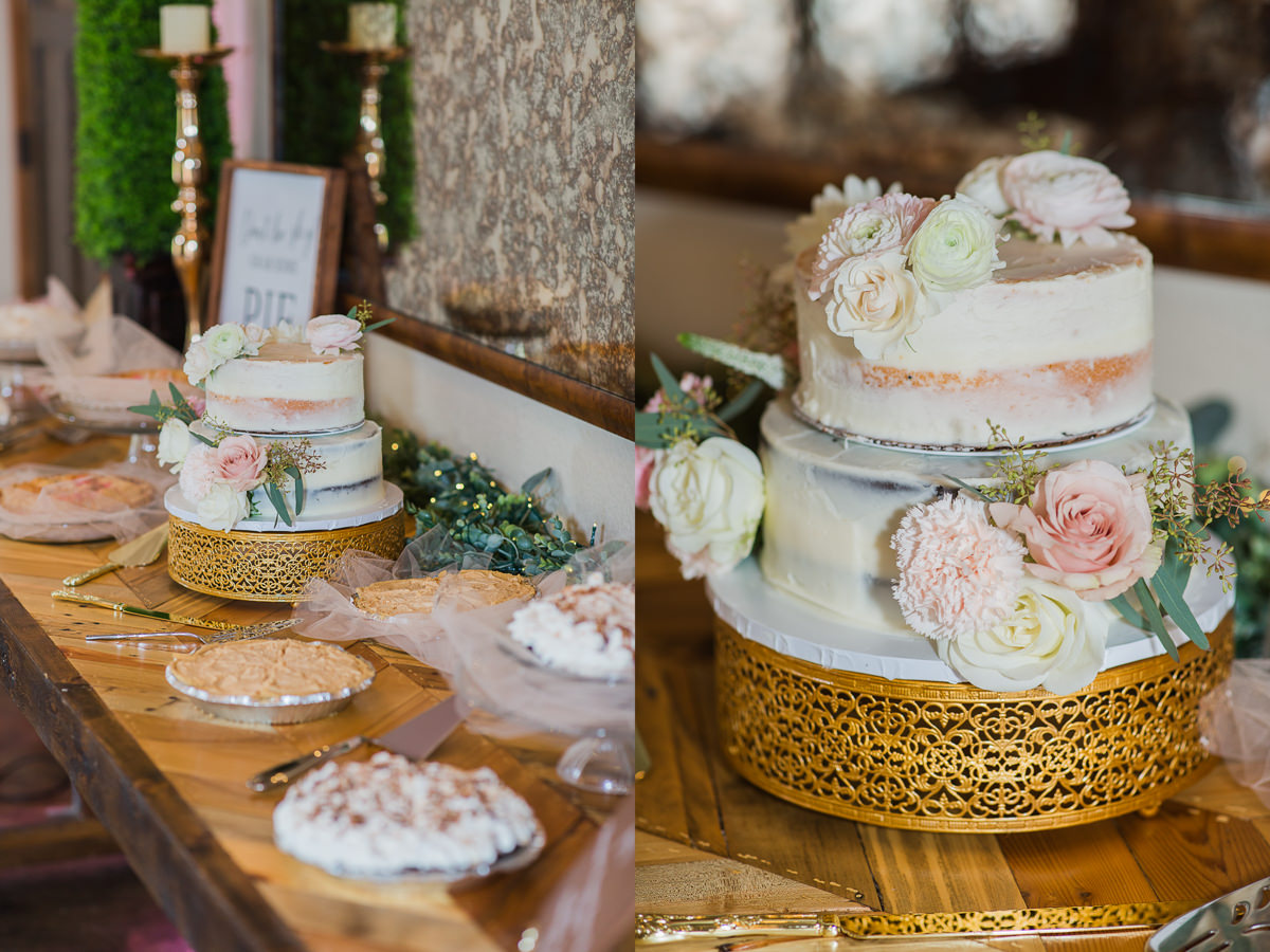 pink wedding cake
