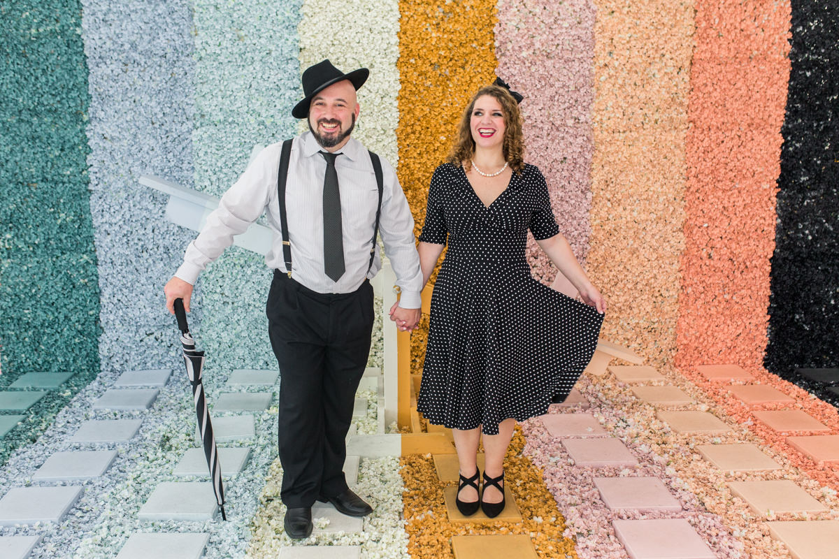 1960's themed engagement photos