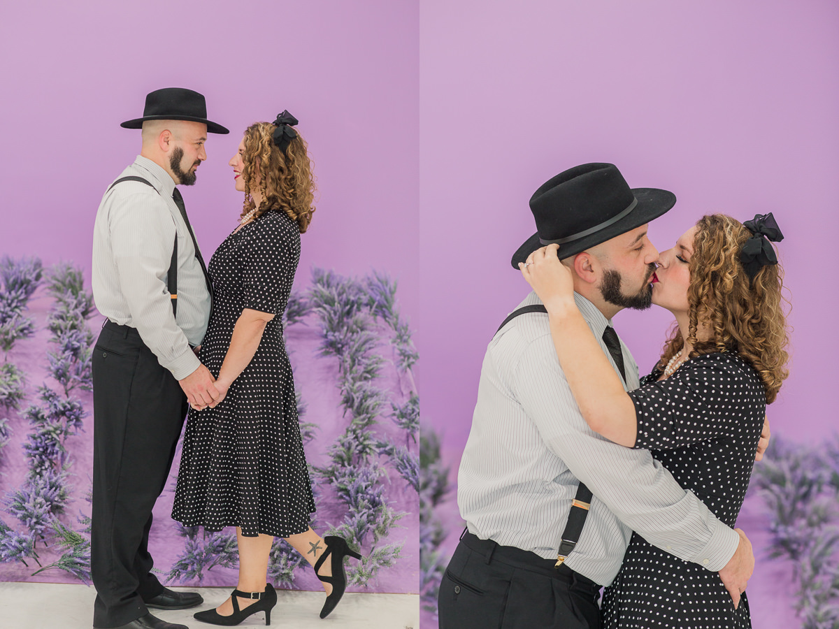 1960's themed engagement photos