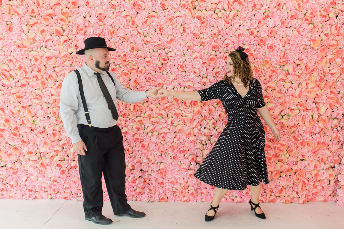 1960's themed engagement photos