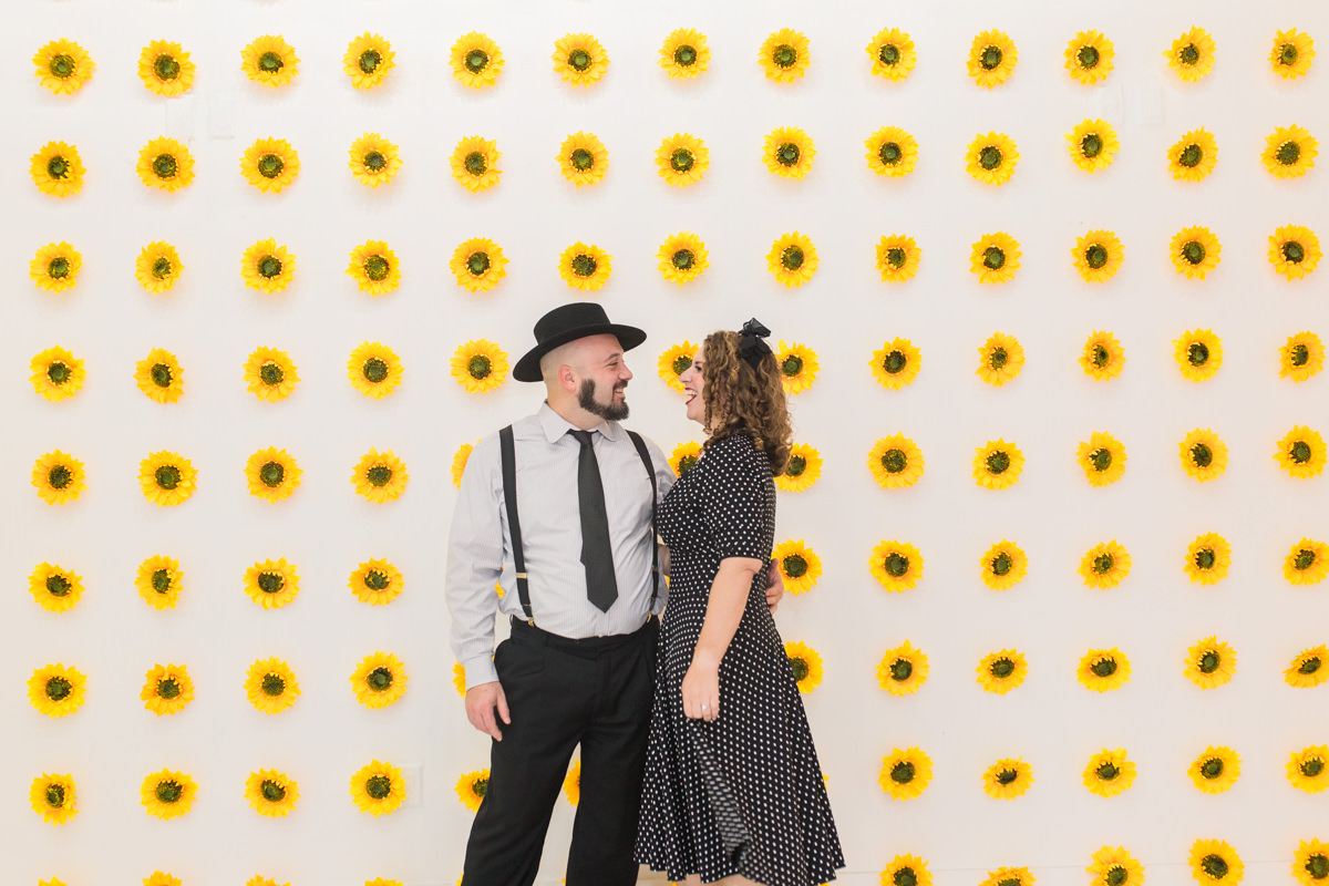 1960's themed engagement photos