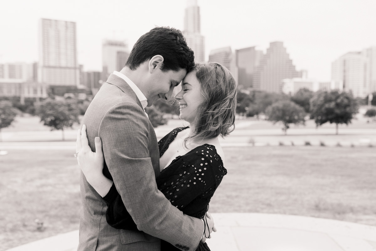 Black and white romantic photo Texas