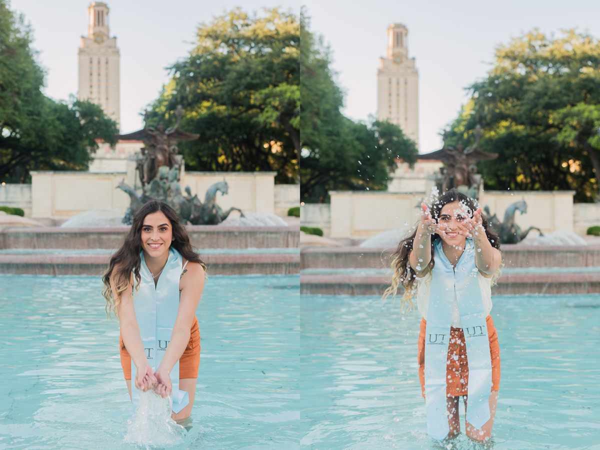 UT Austin Senior Photos Fun Natural 