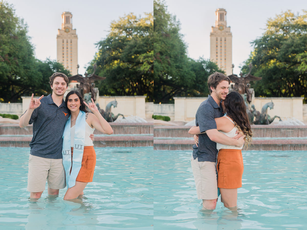 ut tower senior photos fountain