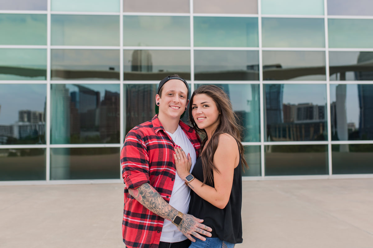 Downtown Austin Texas Engagement Pictures Picnic Beer