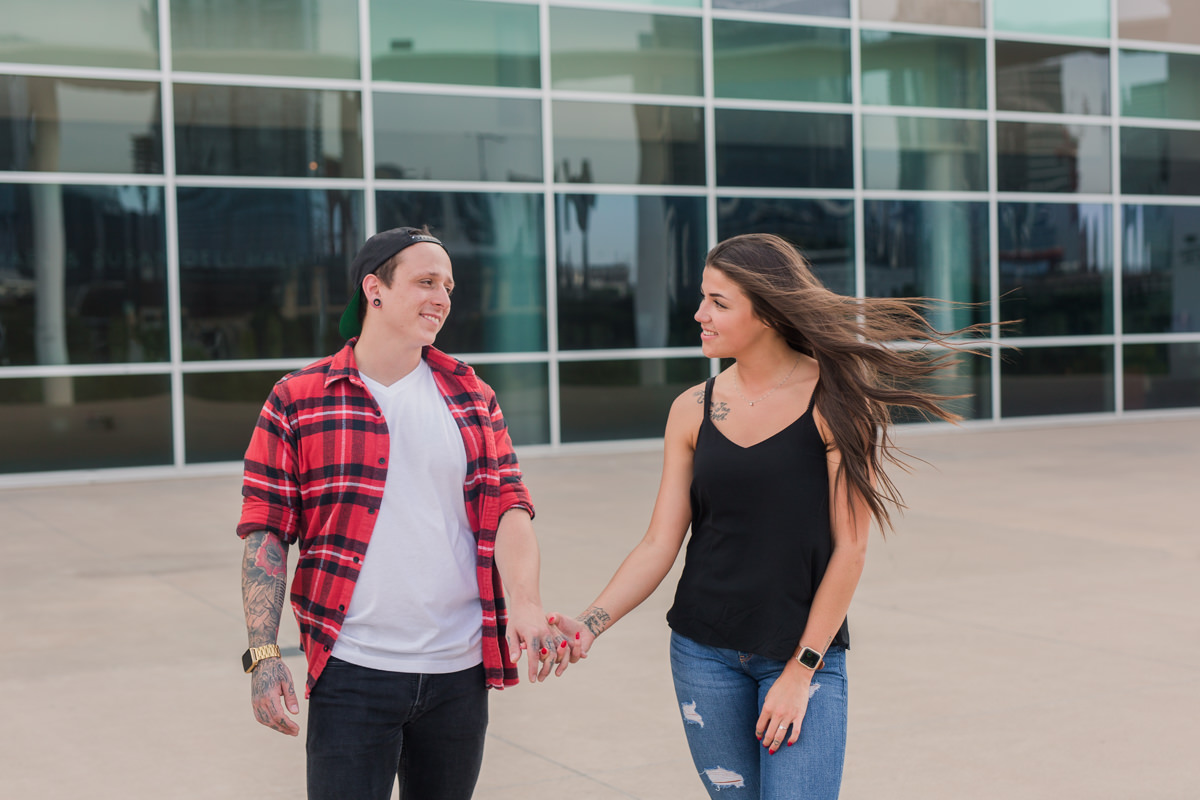 Downtown Austin Texas Engagement Pictures Picnic Beer