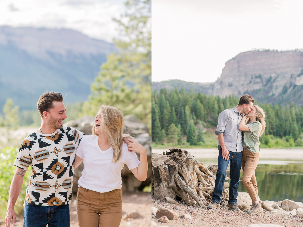 fun wild engagement photos