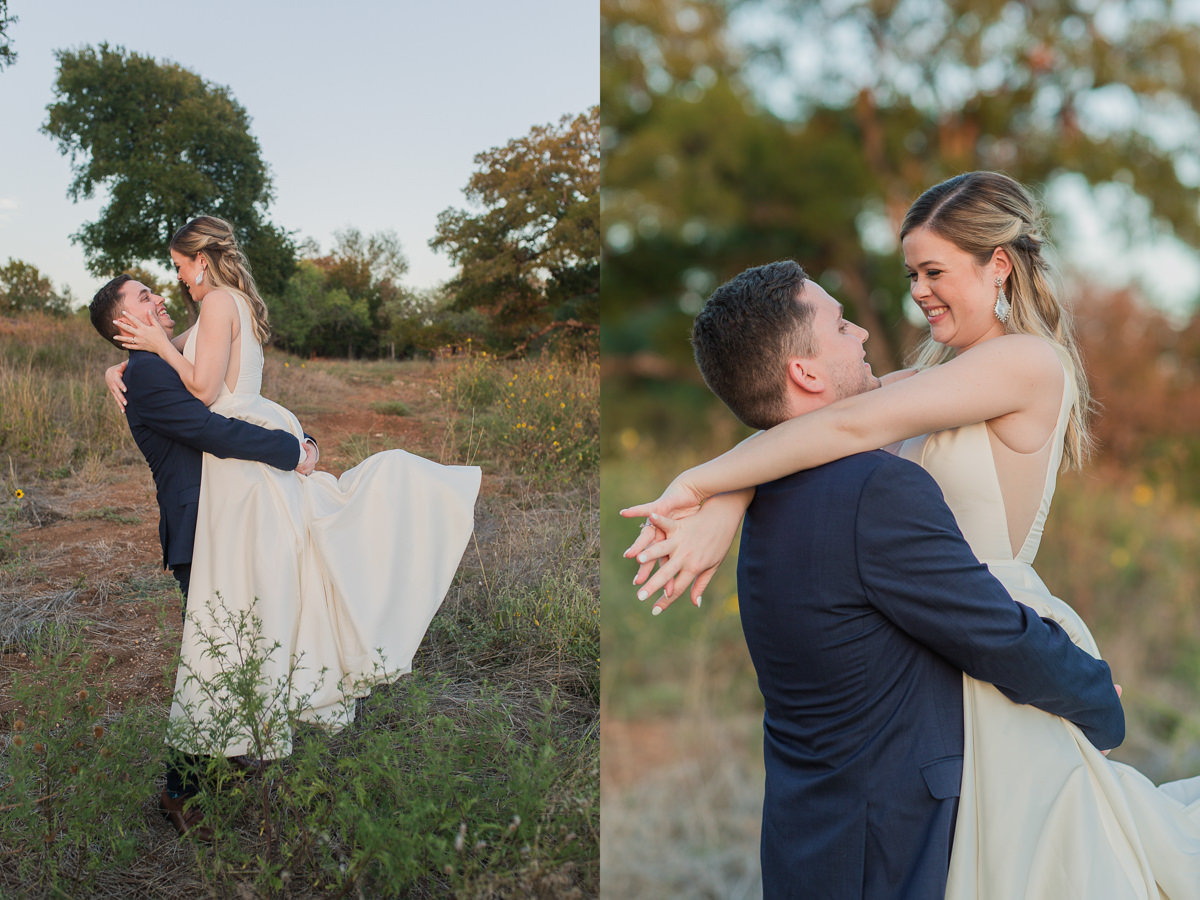 sunset bridal photos