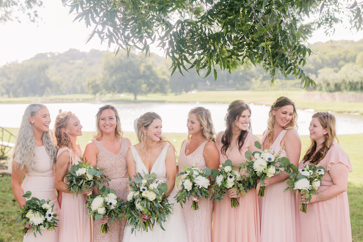 bridesmaids wedding party photos