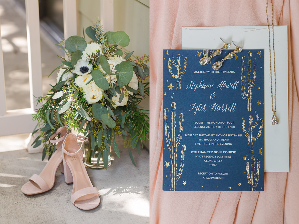 pink green wedding details 