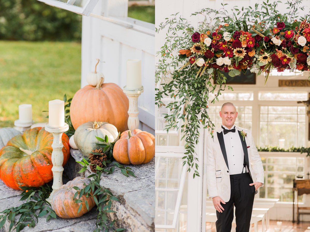 Fall pumpkin elopement theme