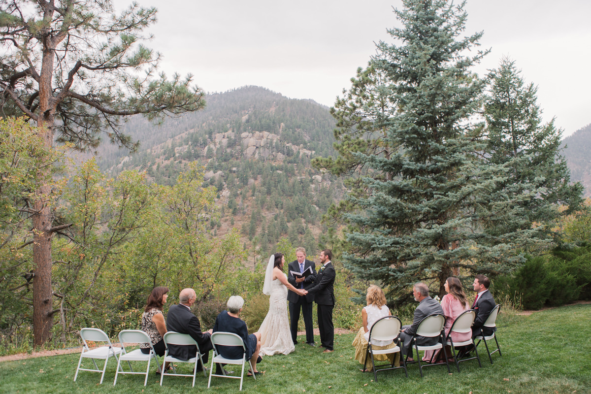 Colorado Springs Backyard Mountainside Micro Wedding