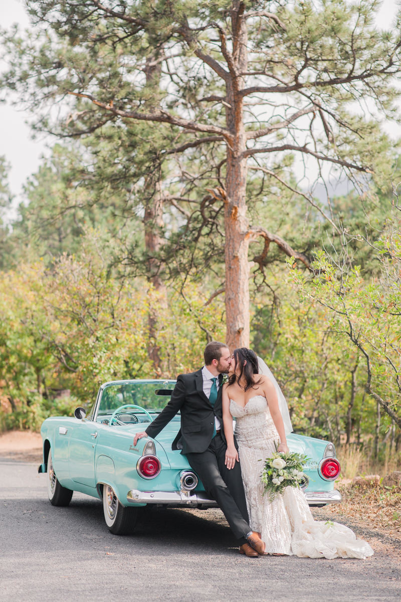 classic car wedding photography