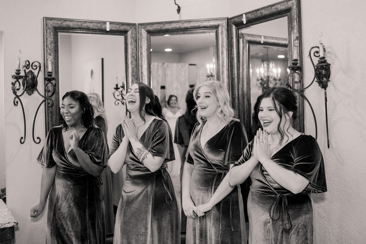 bridesmaid reveal first look