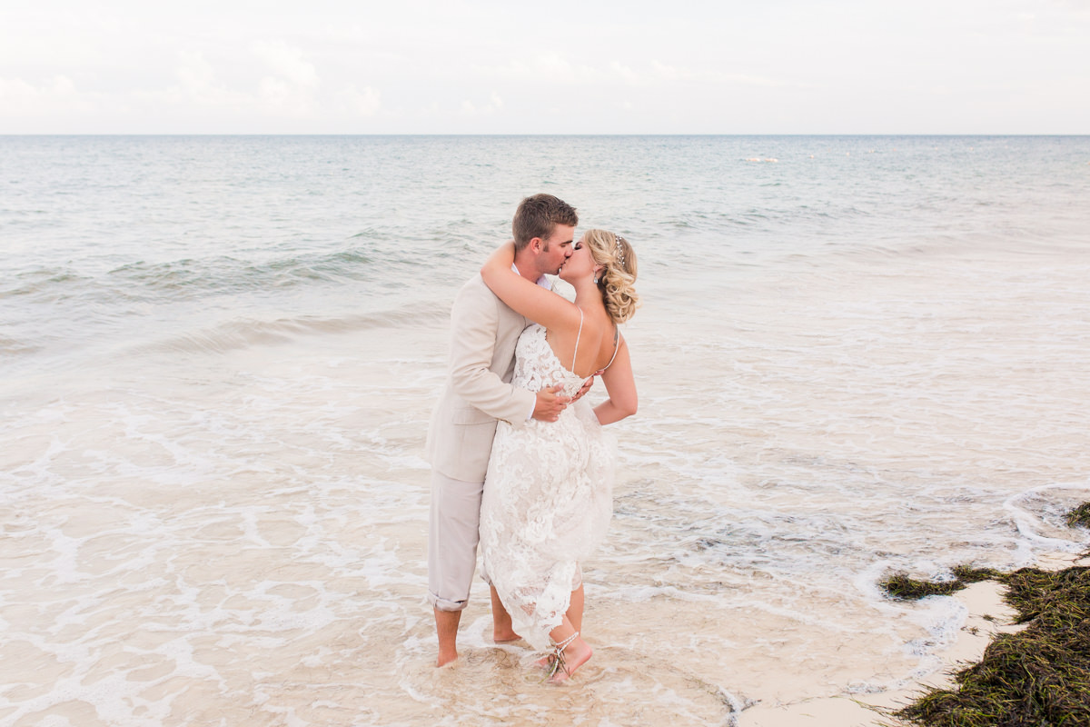 mexico wedding beach portrait