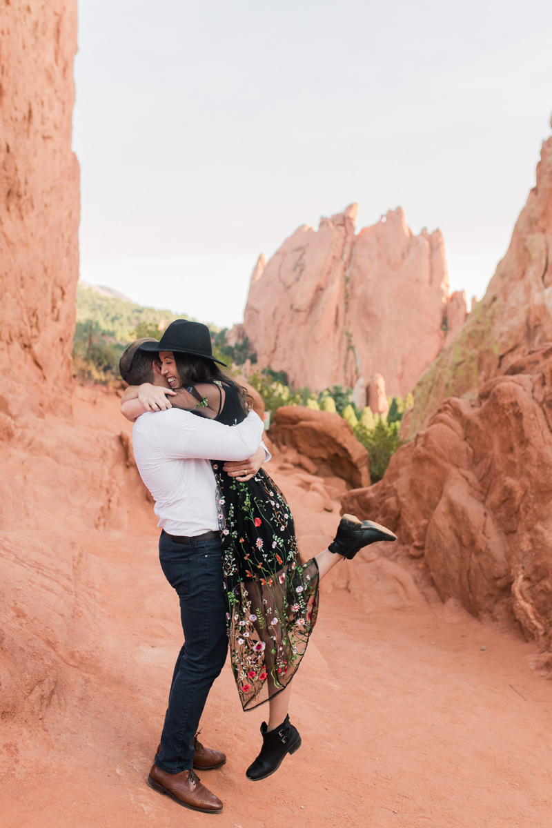Colorado Springs Destination Adventure Engagement Photos