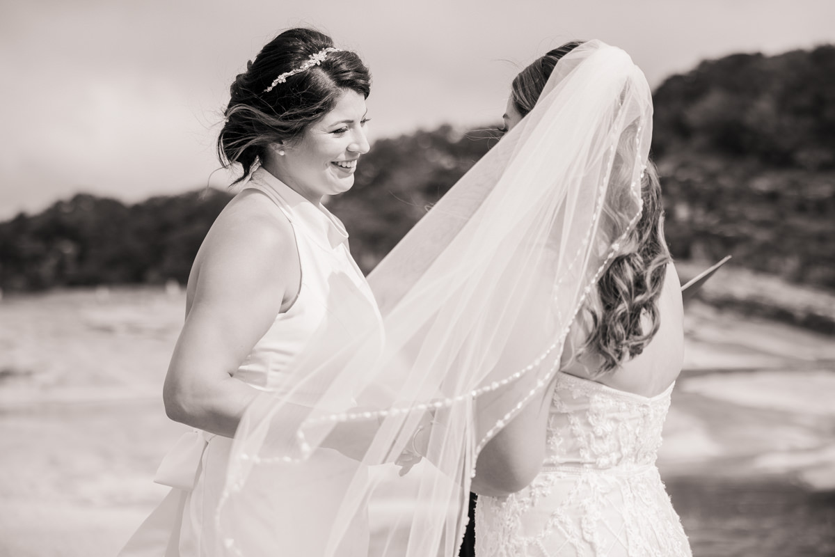 Romantic outdoor sunrise wedding ceremony