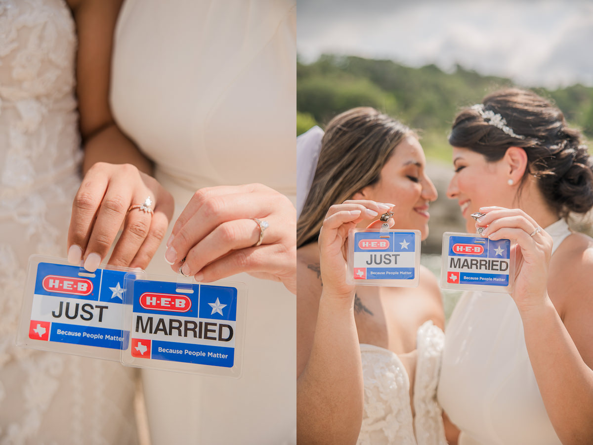 Just married HEB name tags