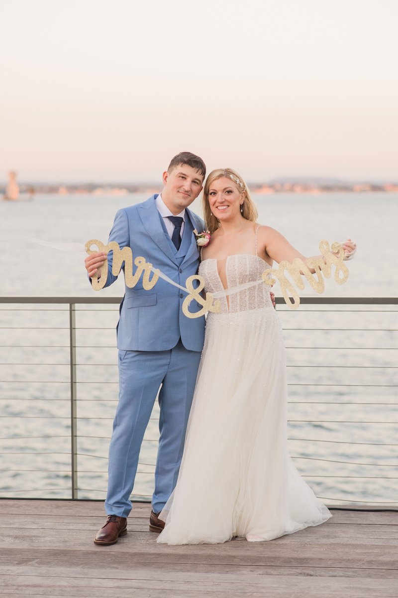 mr. & mrs. hanging wedding sign