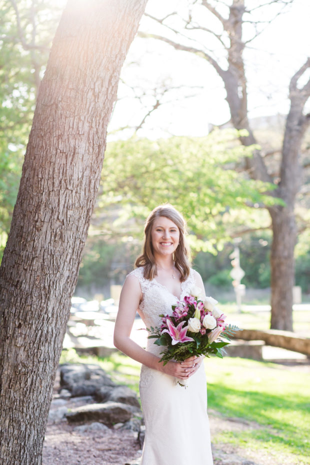 golden hour bridal portraits