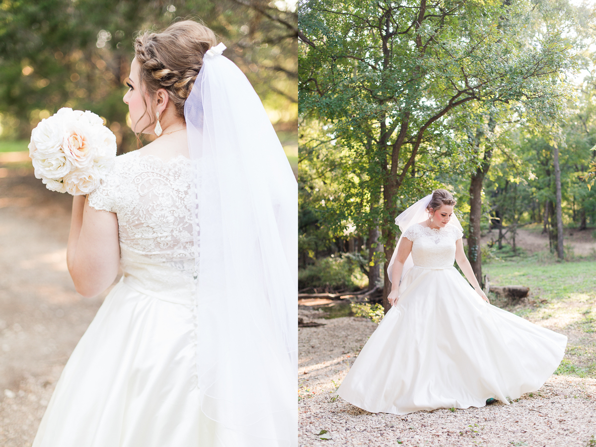 Austin wedding dress details