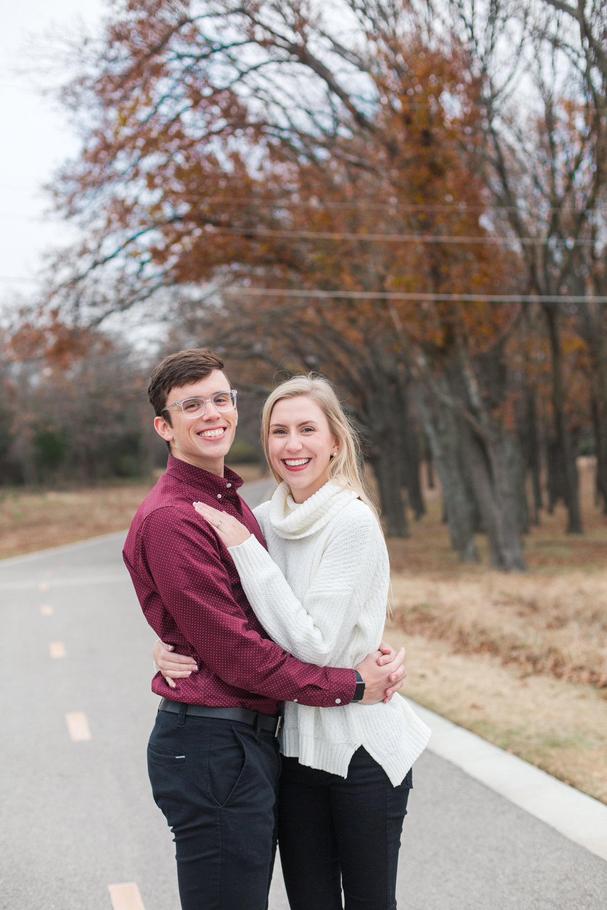 Dallas winter engagement session